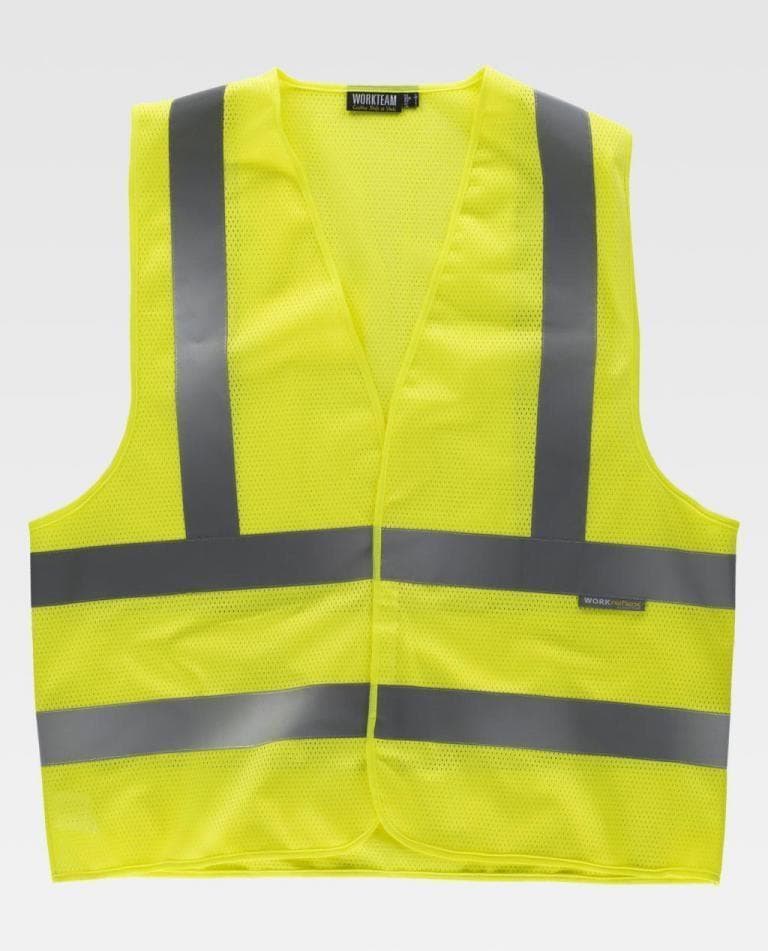 Chaleco alta visibilidad con velcro y bandas reflectantes, modelo C3613 (chalecos de alta visibilidad)