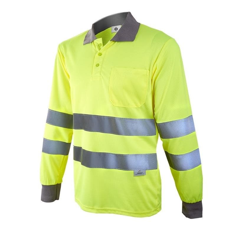 Polo manga larga alta visibilidad, modelo 1057 (polos de alta visibilidad)