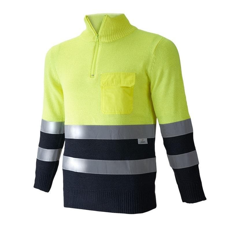 Jersey alta visibilidad con media cremallera, modelo 1206 (sudaderas y forros polares de alta visibilidad)