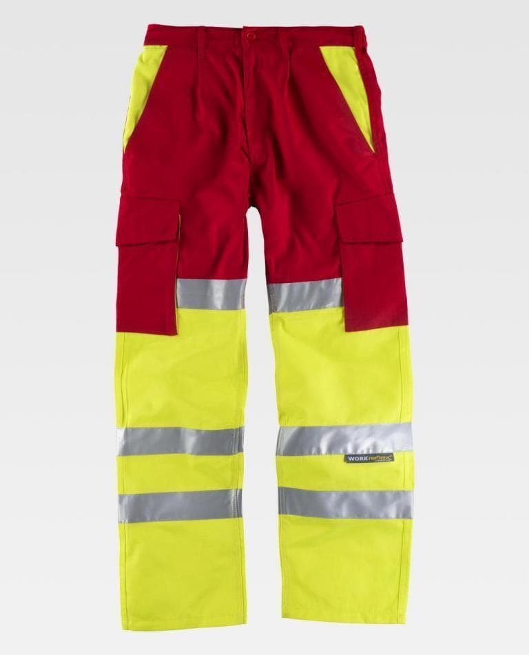 Pantalón alta visibilidad con refuerzos combi multibolsillos, modelo C3314 (pantalones de alta visibilidad)