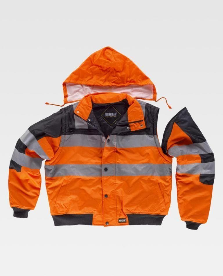 Chaqueta piloto acolchada alta visibilidad, modelo C3750 (chaquetas de alta visibilidad)
