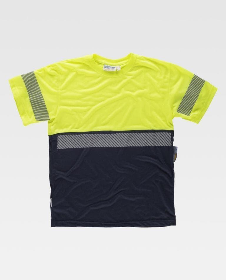 Camiseta combi manga corta con bandas, modelo C6030 (camisetas de alta visibilidad)